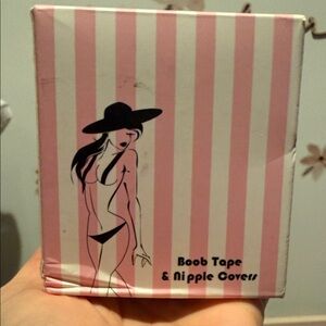 Pink Striped Boob Tape & Nipple Covers